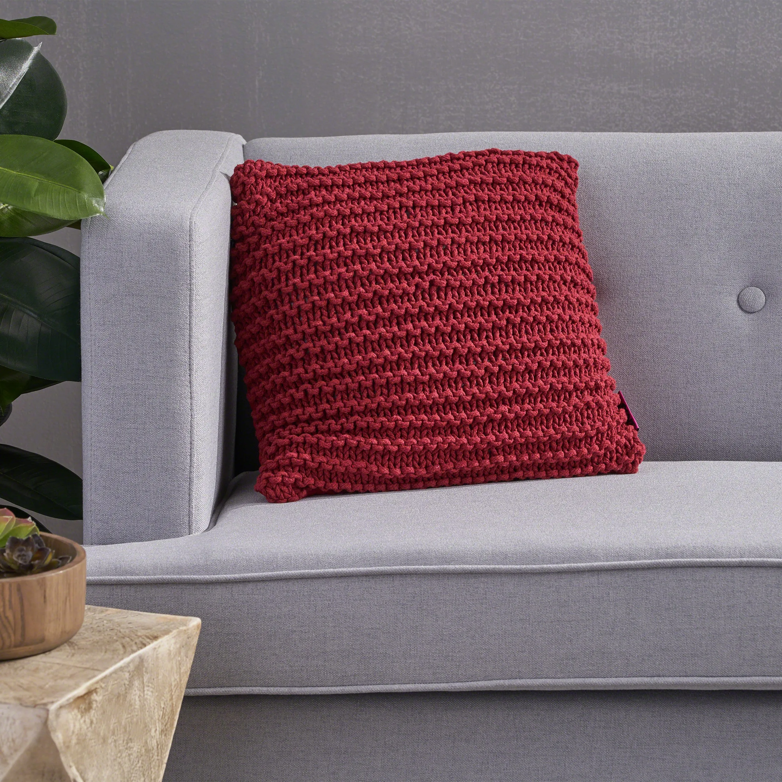 Tate Knitted Cotton Pillow