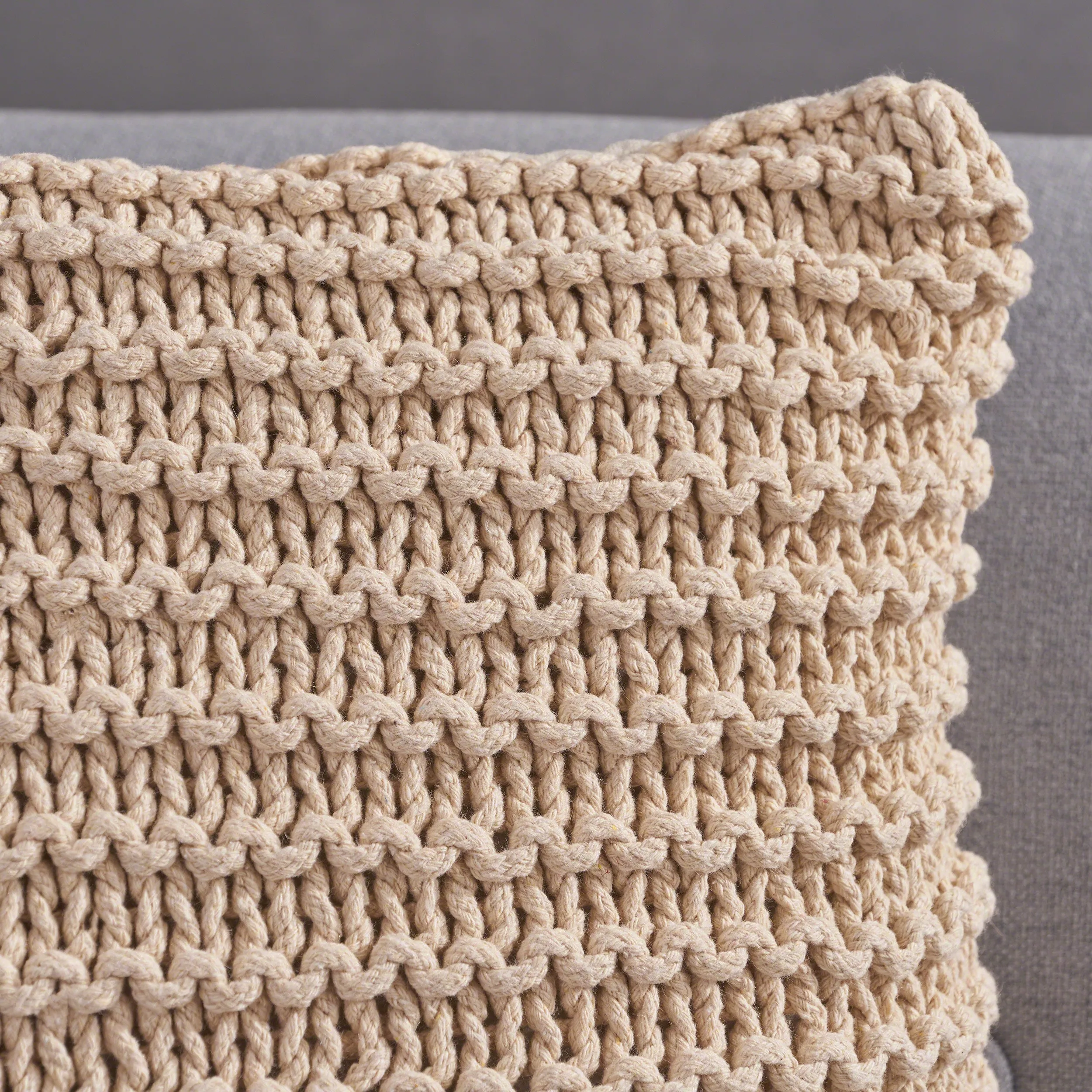 Tate Knitted Cotton Pillow