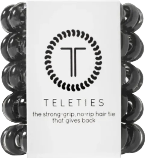 Teleties Hair Ties Jet Black