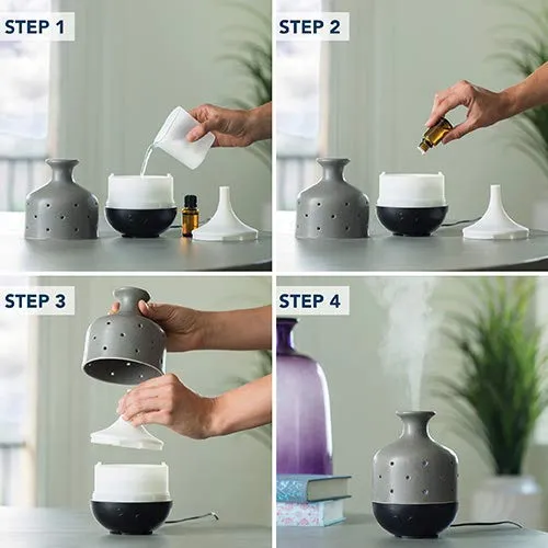 Ultrasonic Essential Oil Diffuser - Gray Stone - LDGRA