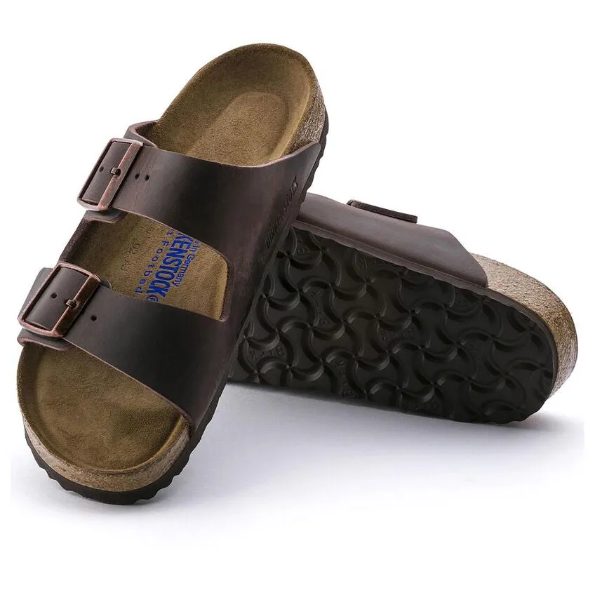 UNISEX BIRKENSTOCK ARIZONA LEATHER SOFT FOOTBED | HABANA