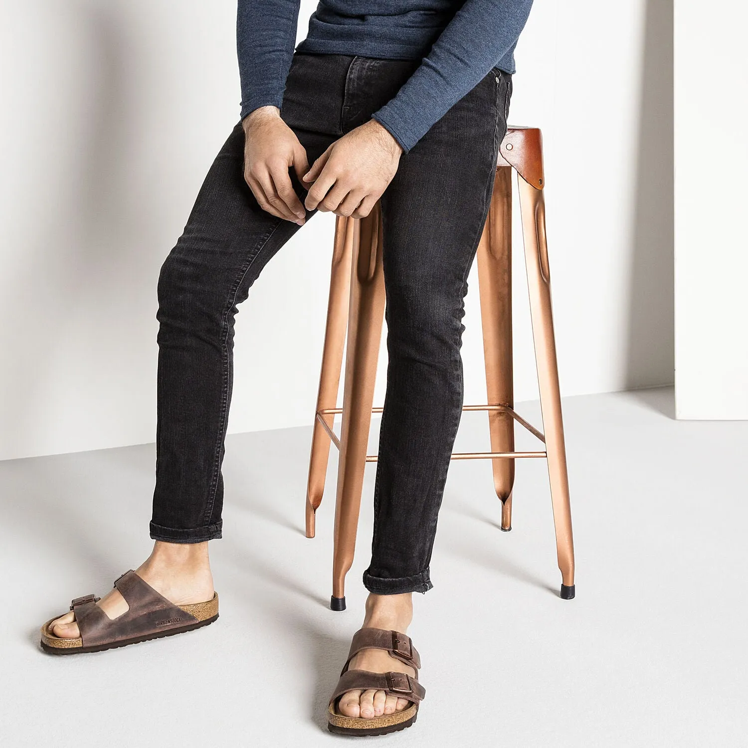 UNISEX BIRKENSTOCK ARIZONA LEATHER SOFT FOOTBED | HABANA