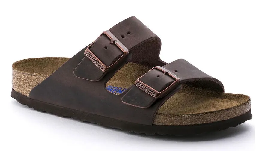 UNISEX BIRKENSTOCK ARIZONA LEATHER SOFT FOOTBED | HABANA
