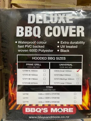 Universal Deluxe BBQ Cover suit Small Hooded BBQs 1300mm L - 129035