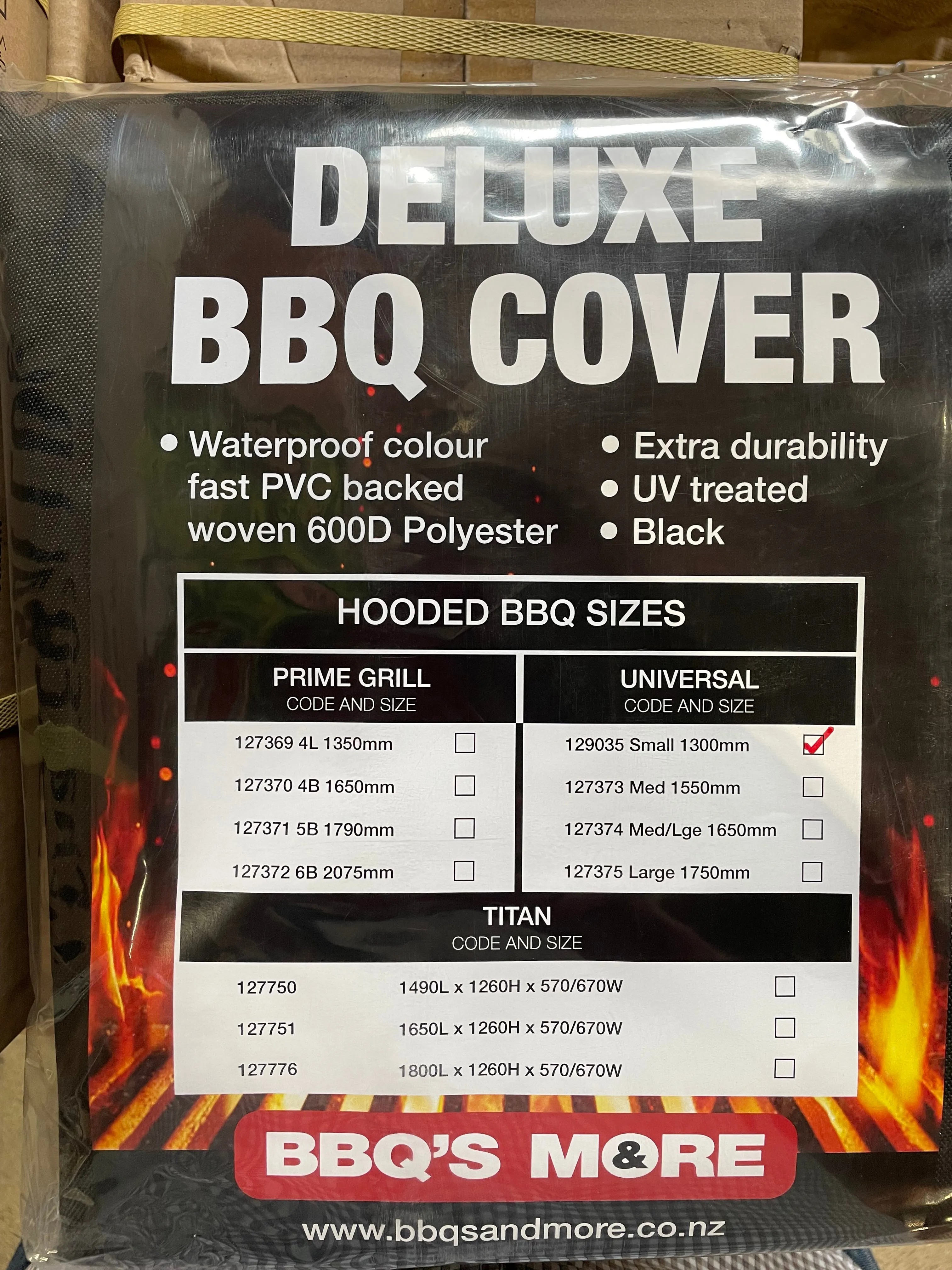 Universal Deluxe BBQ Cover suit Small Hooded BBQs 1300mm L - 129035