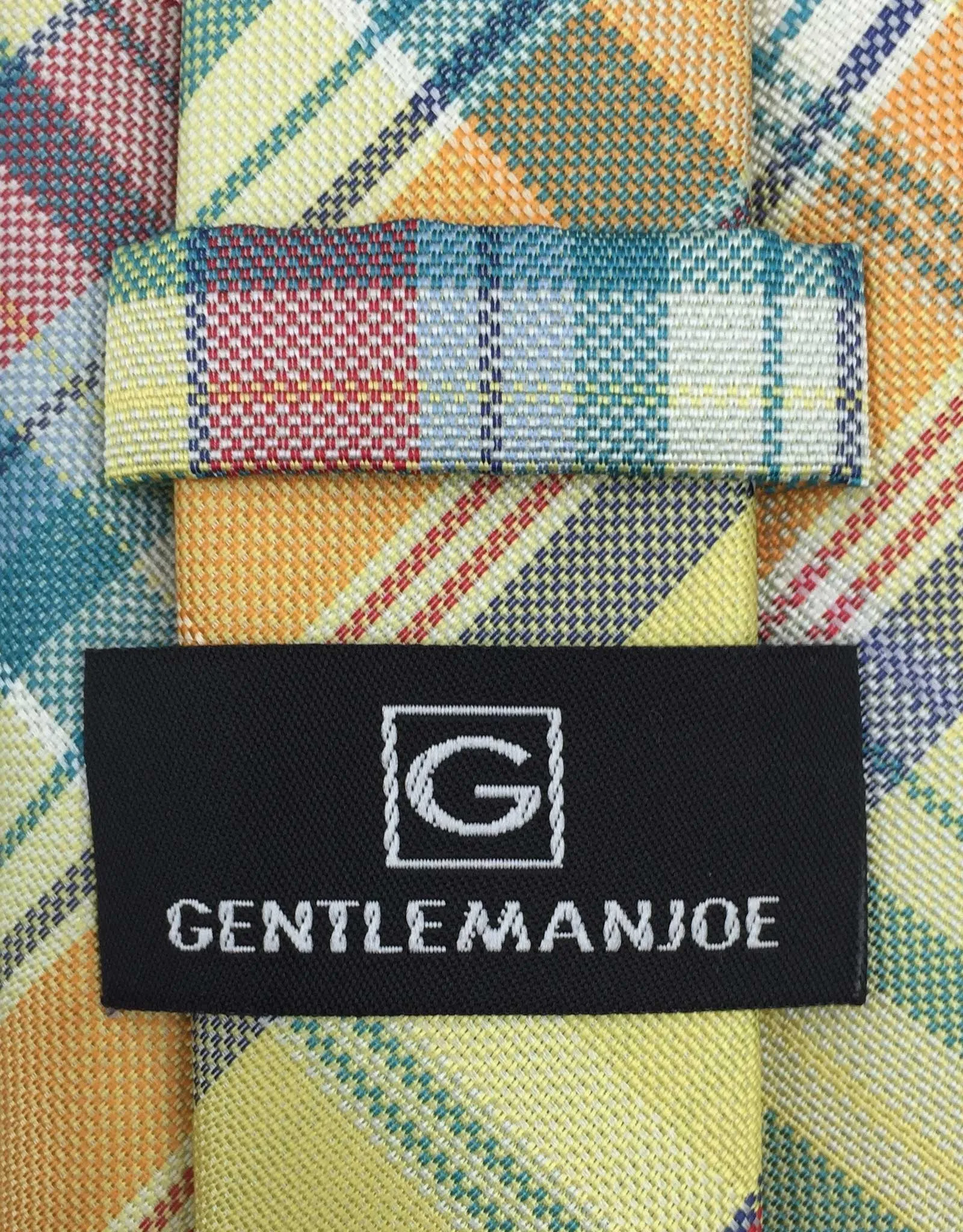 Yellow, Orange & Green Plaid Tie