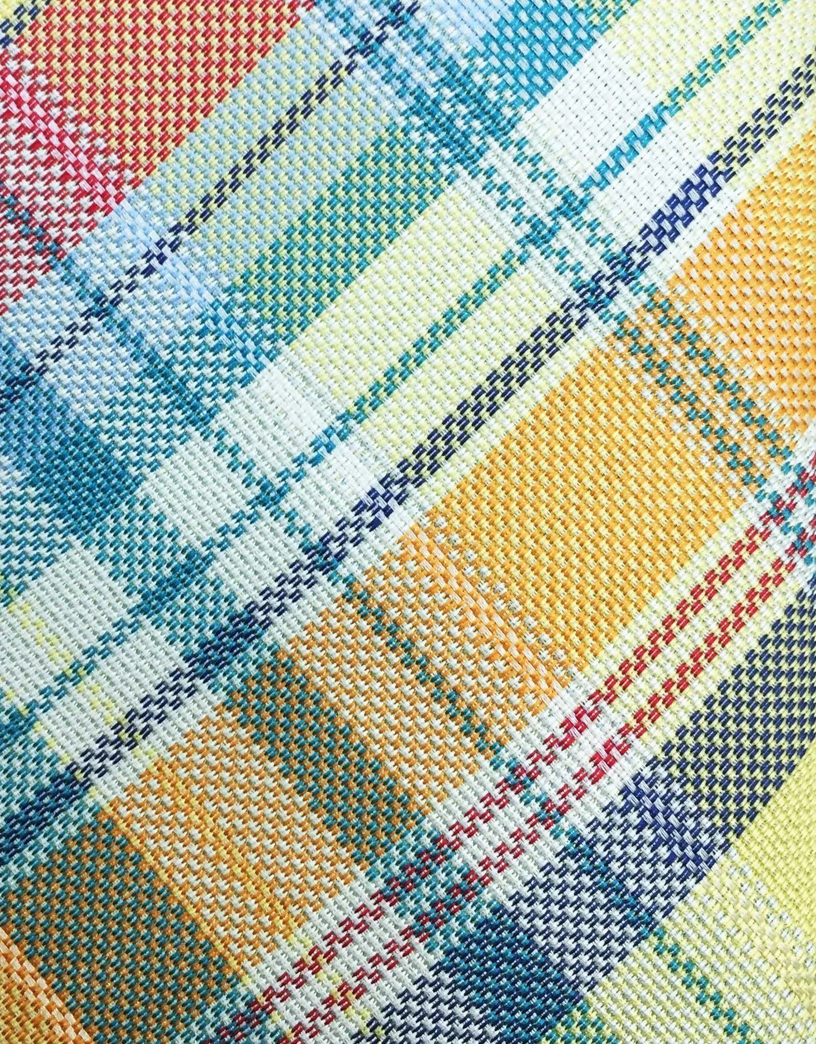 Yellow, Orange & Green Plaid Tie