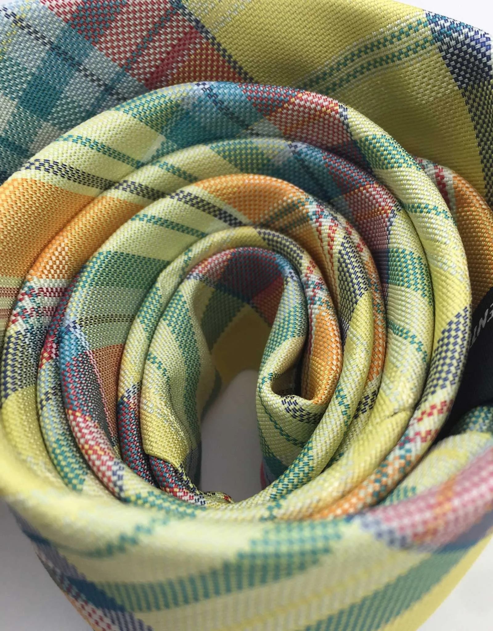 Yellow, Orange & Green Plaid Tie