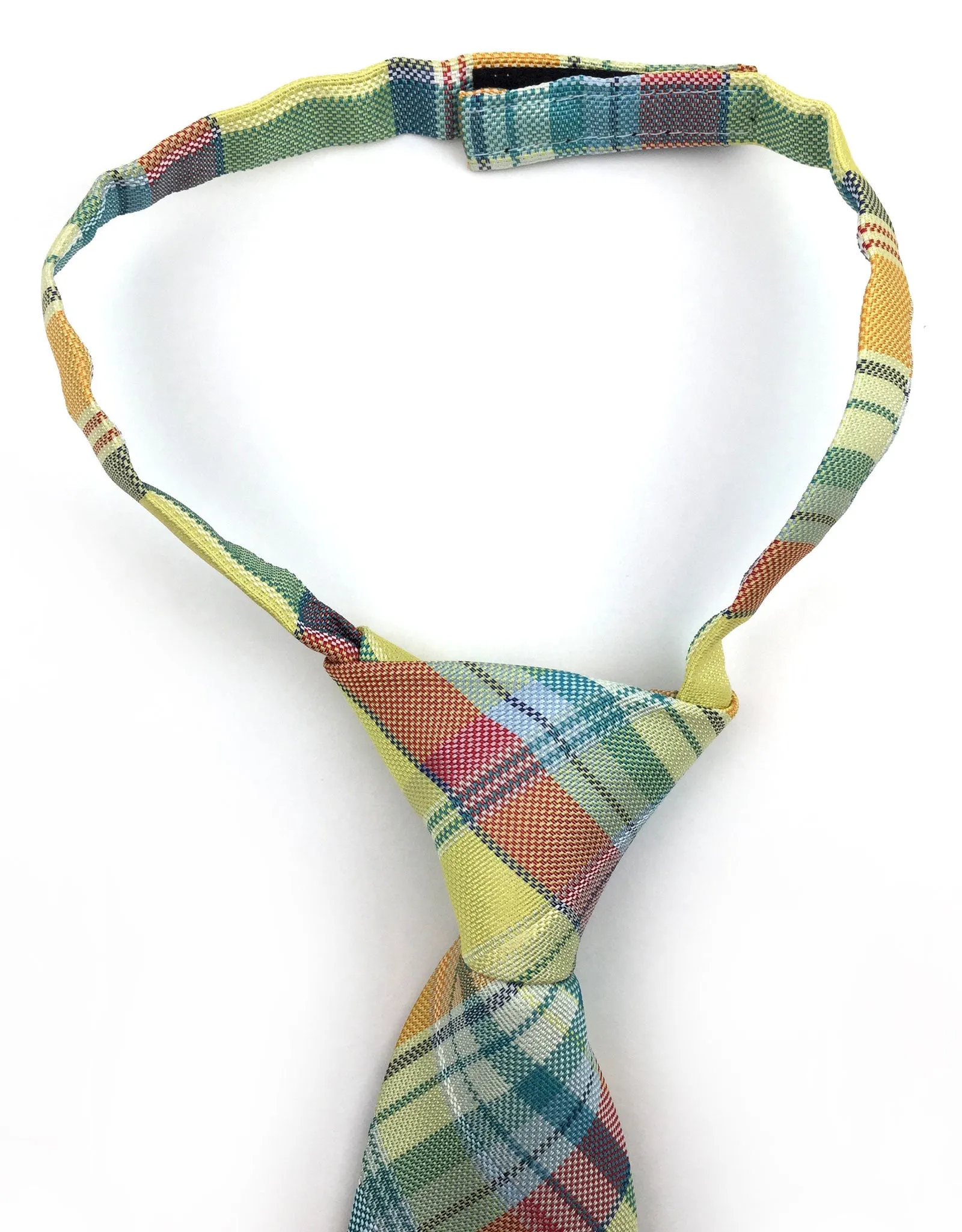 Yellow Plaid Boy's Tie